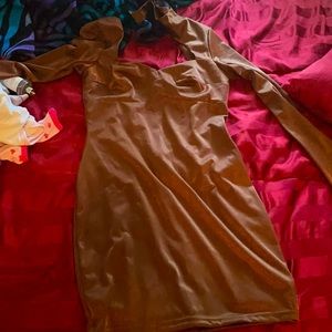 Milani Metallic Mini Dress- Mocha